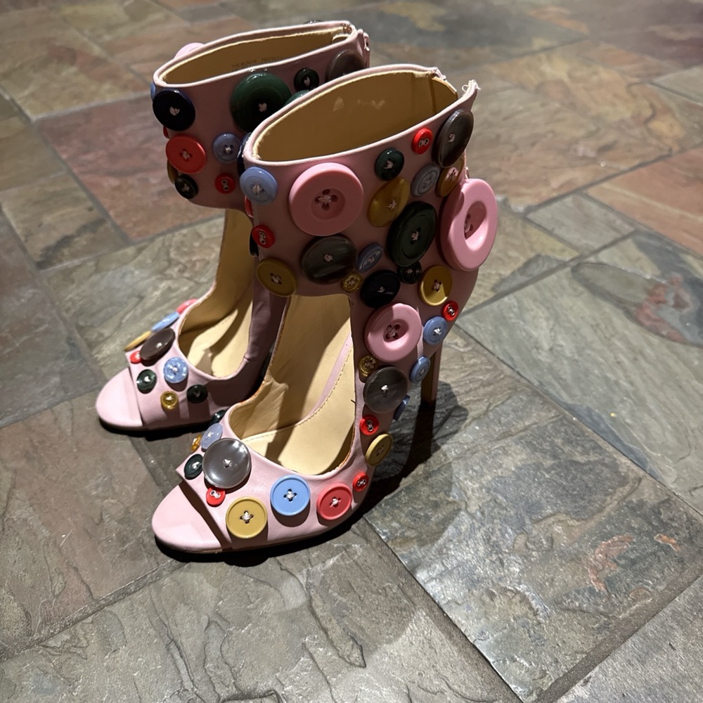 Katy Perry Collections Pink Multi-Button Heels